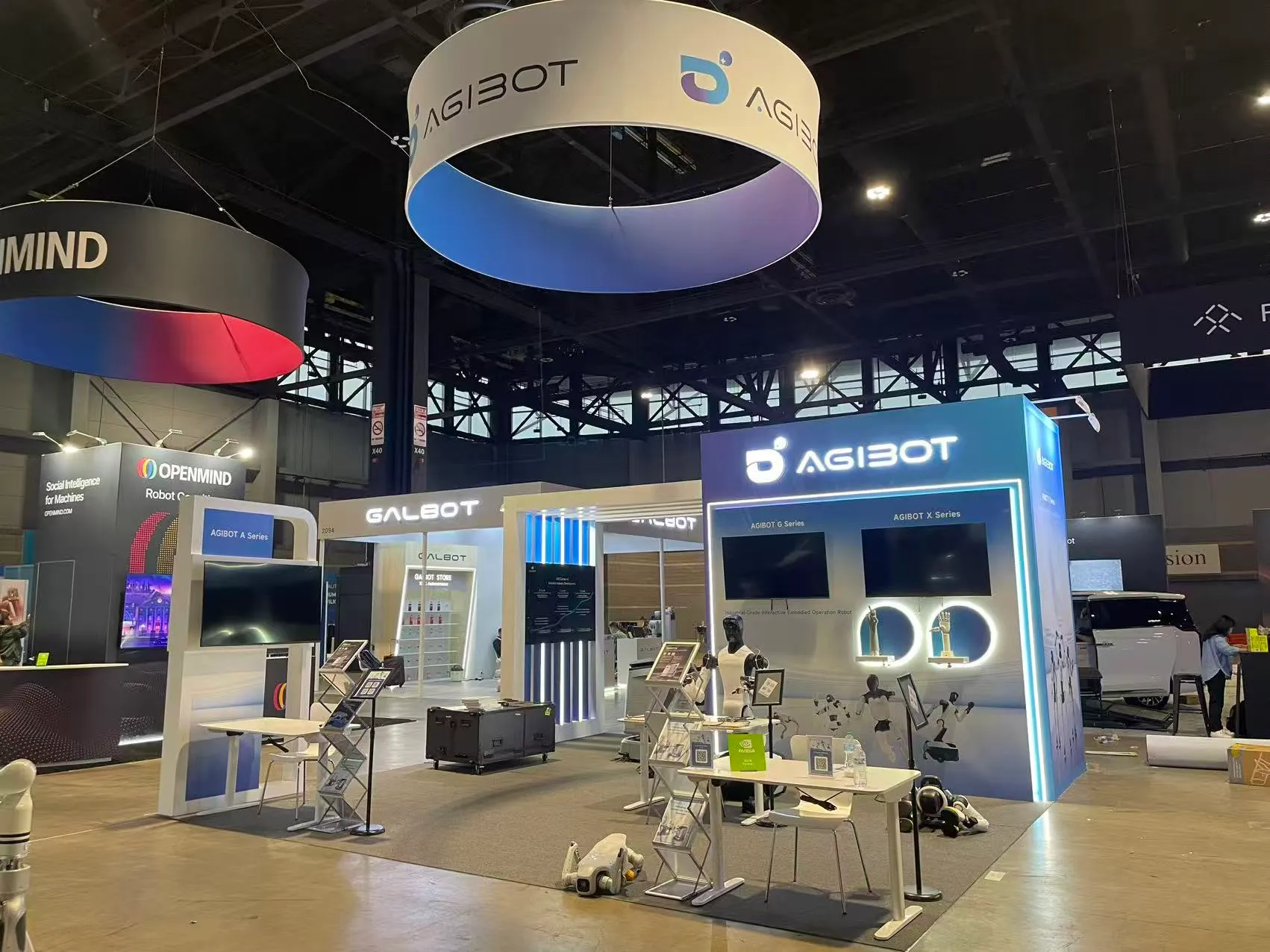 AGIBOT custom trade show booth at Automate 2026