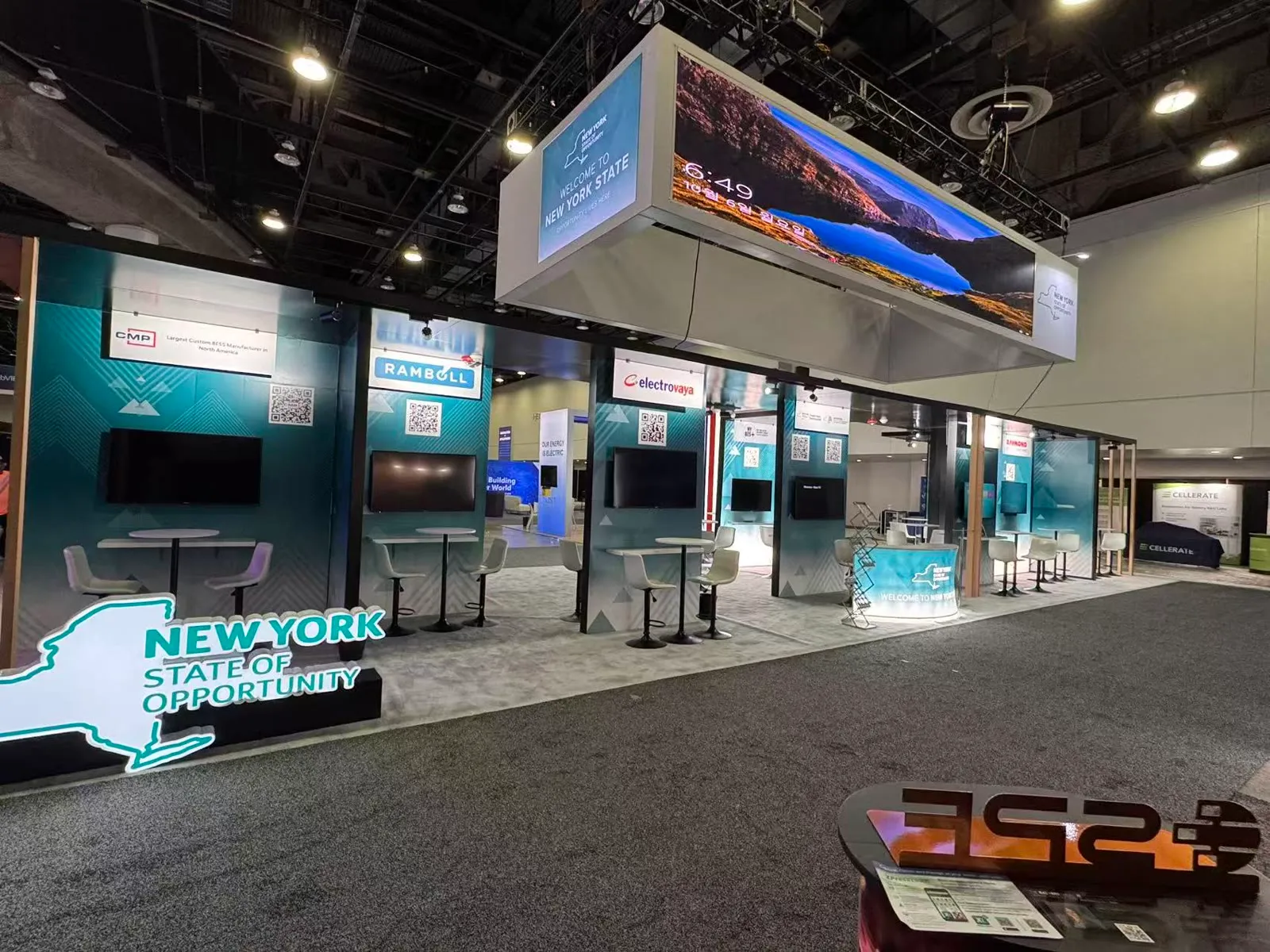 New York State trade show booth at Battery Show 2025