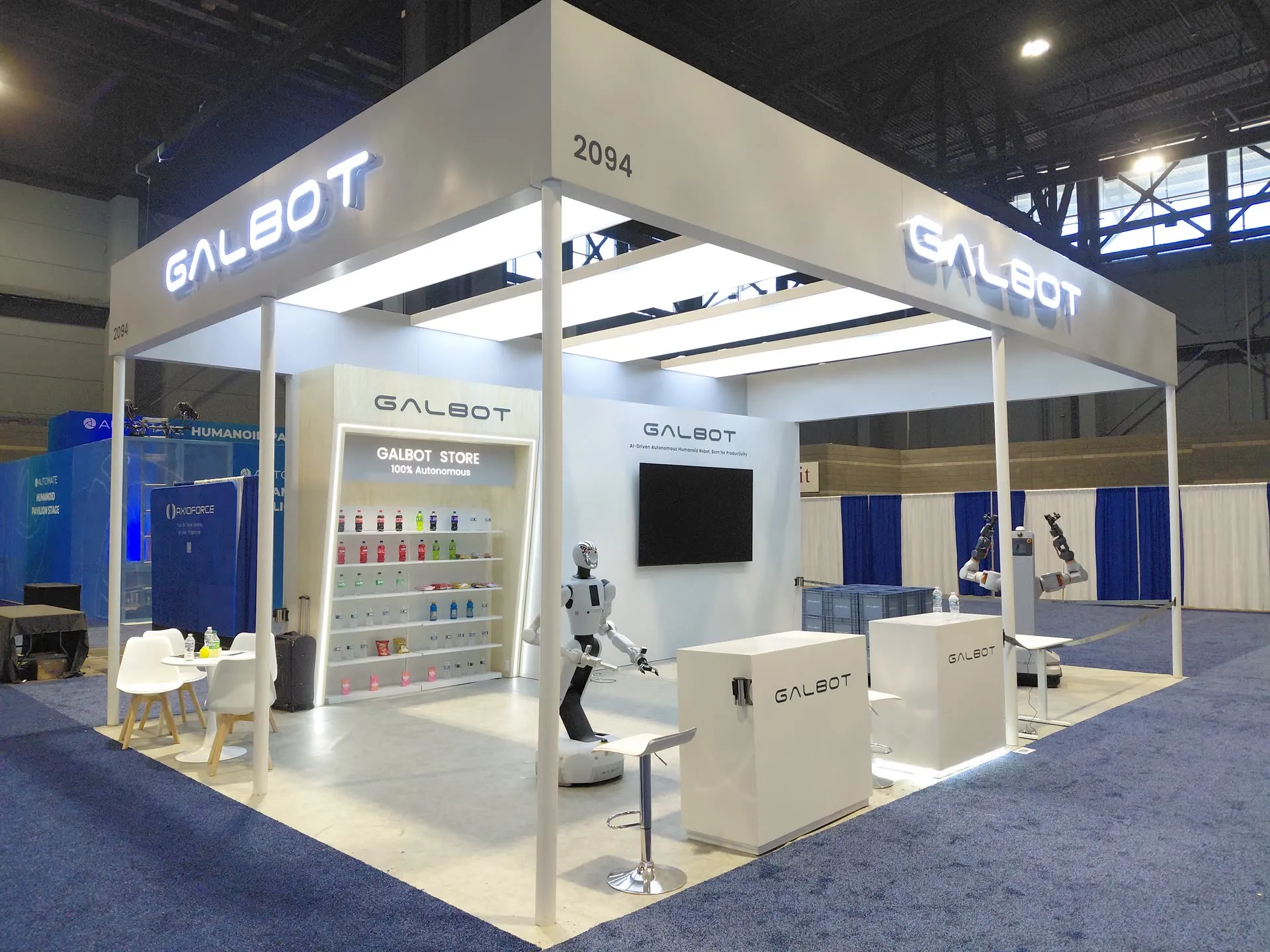 GALBOT custom trade show booth at Automate 2026