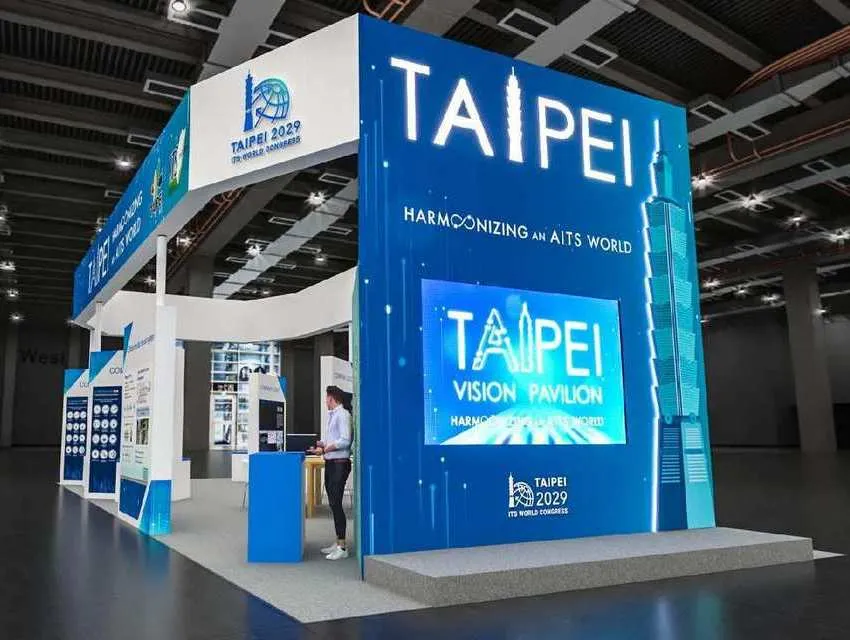 Taipei custom trade show booth at ITS World Congress 2025