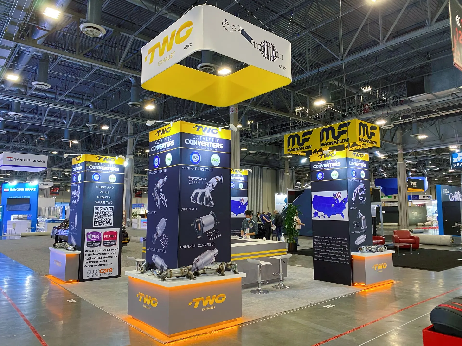 TWG trade show booth at AAPEX 2025