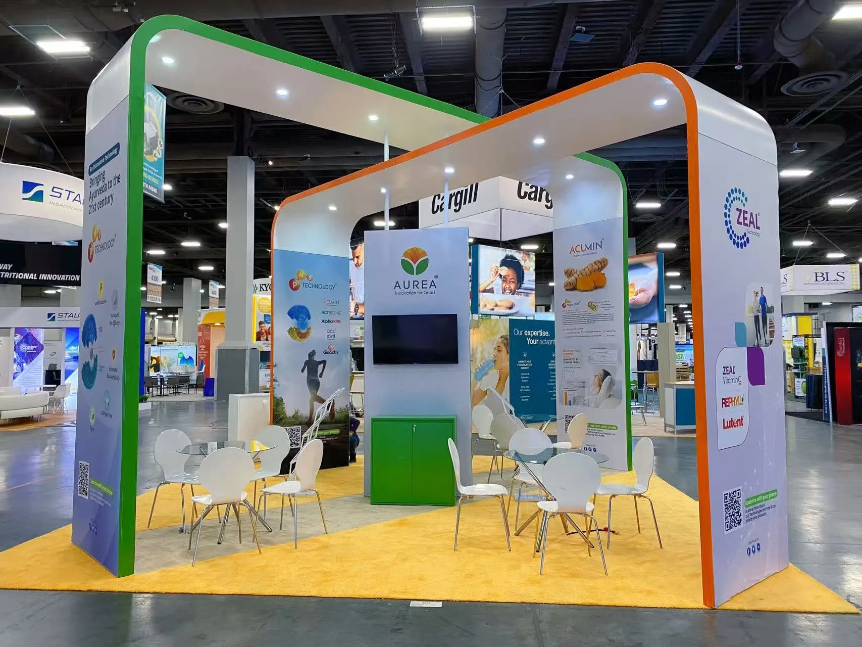 Aurea trade show booth at SSW 2021