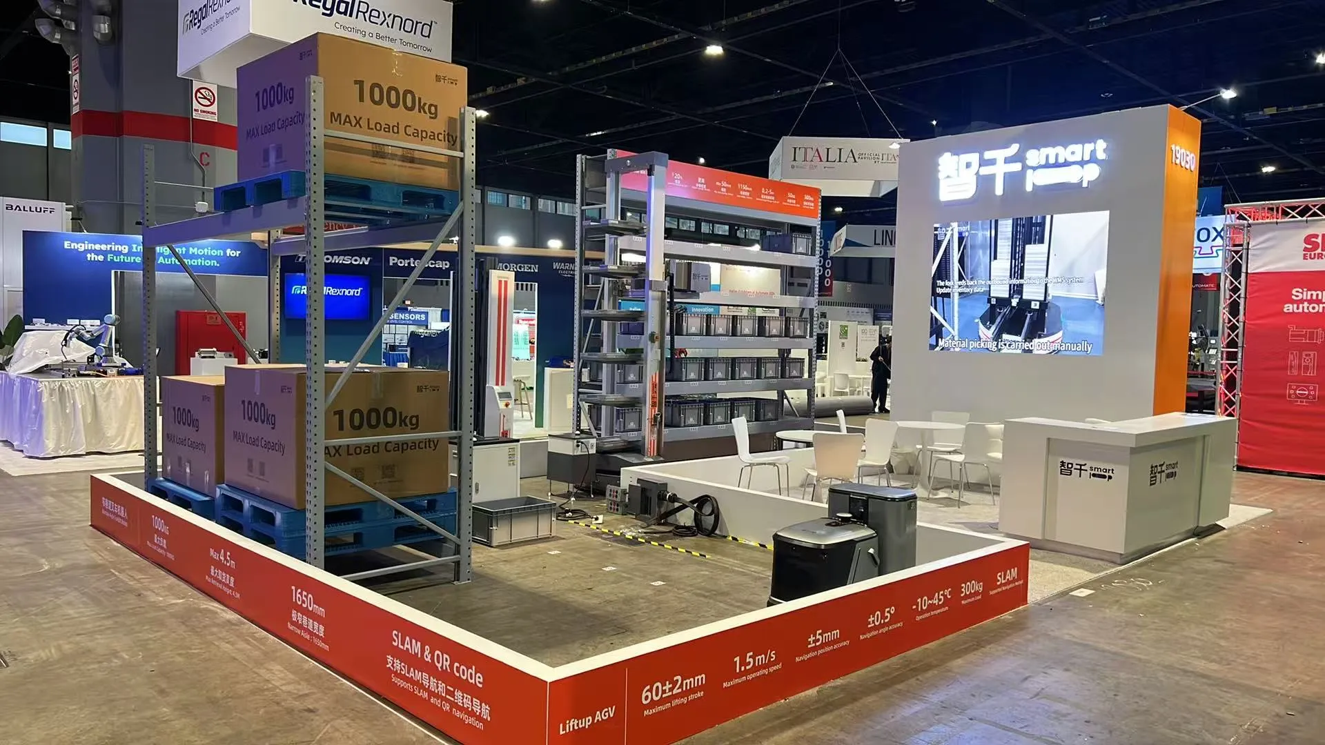 Smart Loop custom trade show booth at Automate 2026