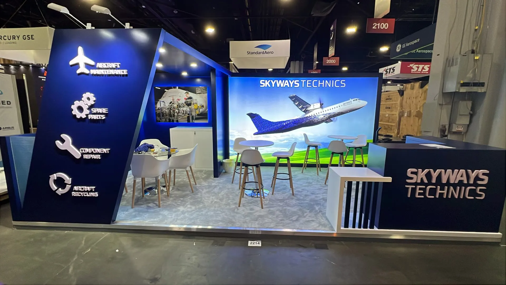 Skyways trade show booth at MRO AMERICAS 2025