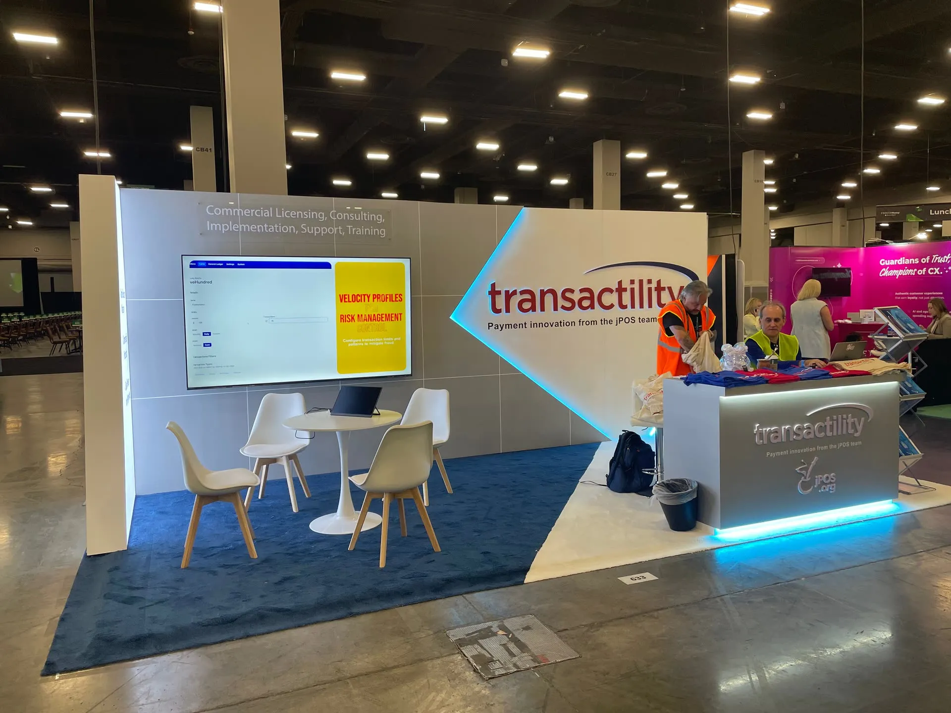 transactility trade show booth at FINETECH 2026
