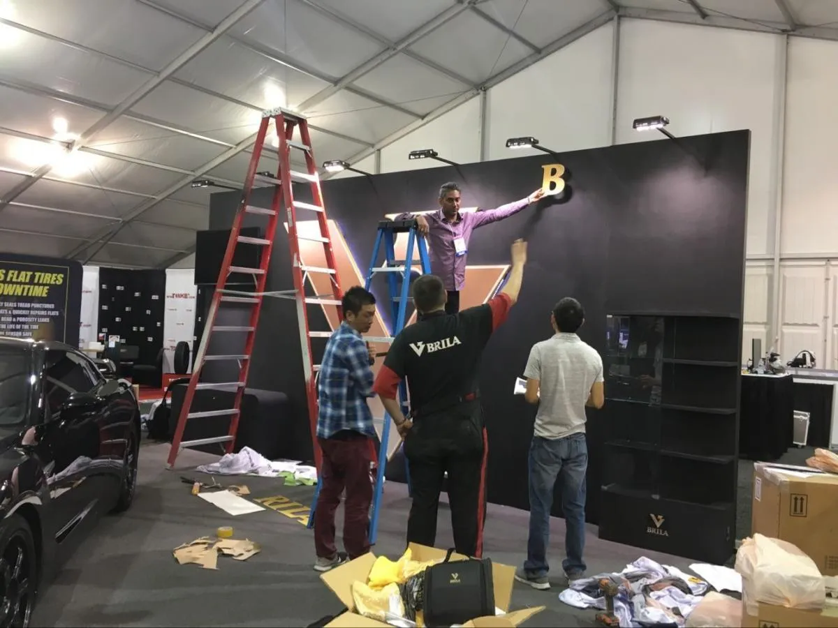 SEMA trade show booth at SEMA