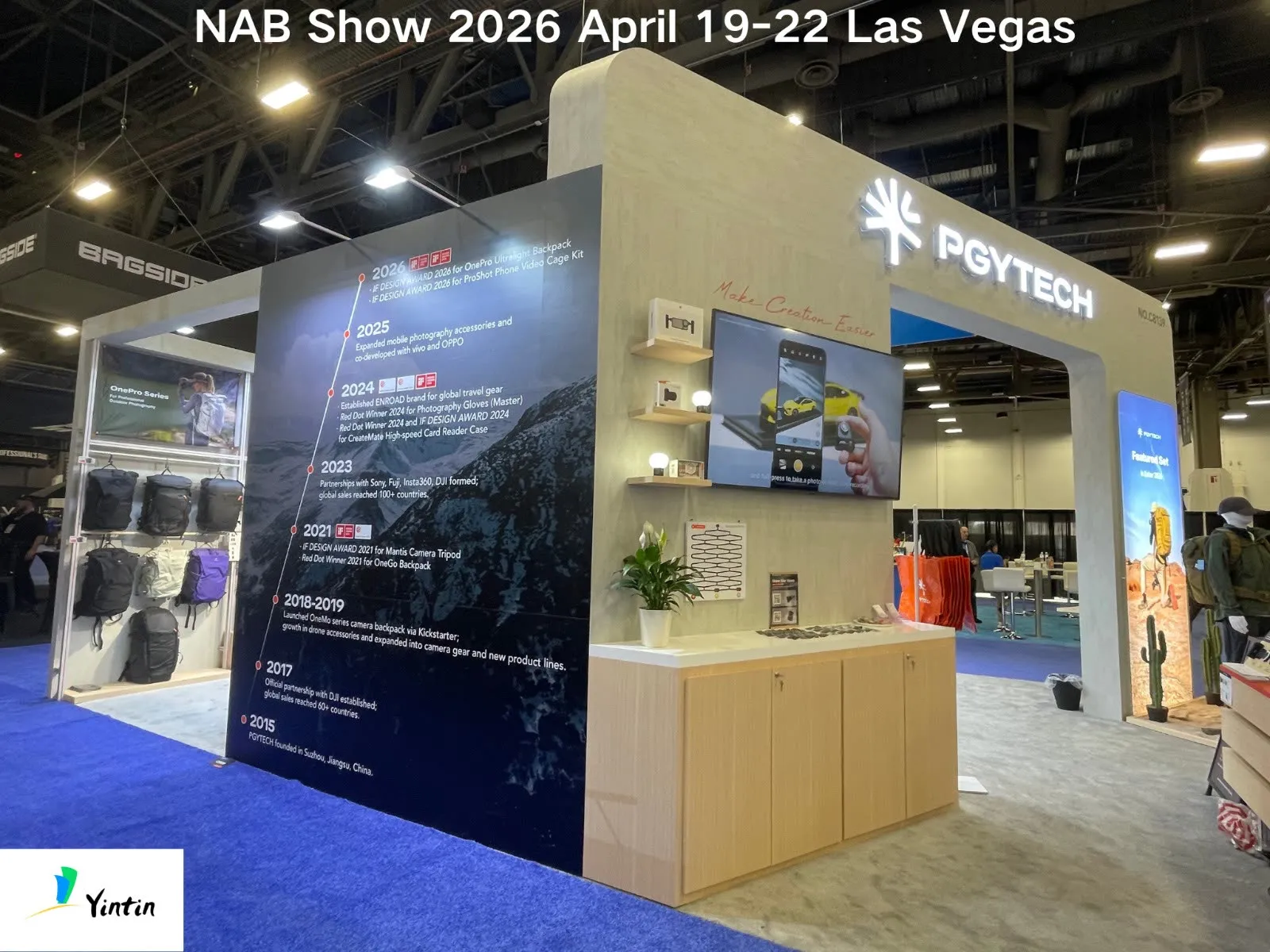 PGY TECH trade show booth at NAB 2026