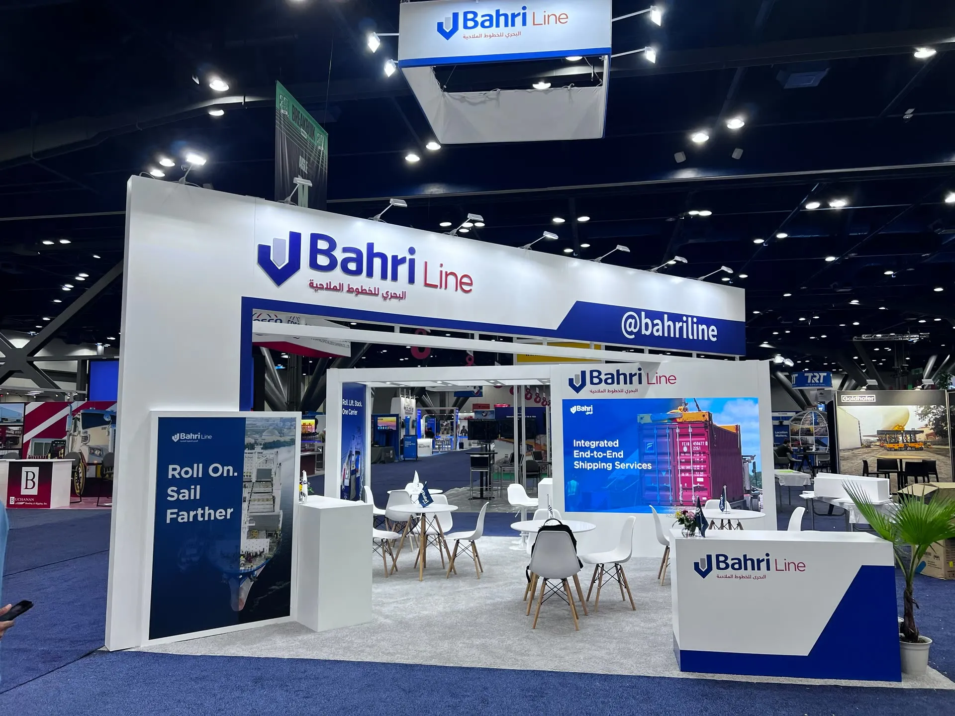Bahri line trade show booth at Breakbulk 2025