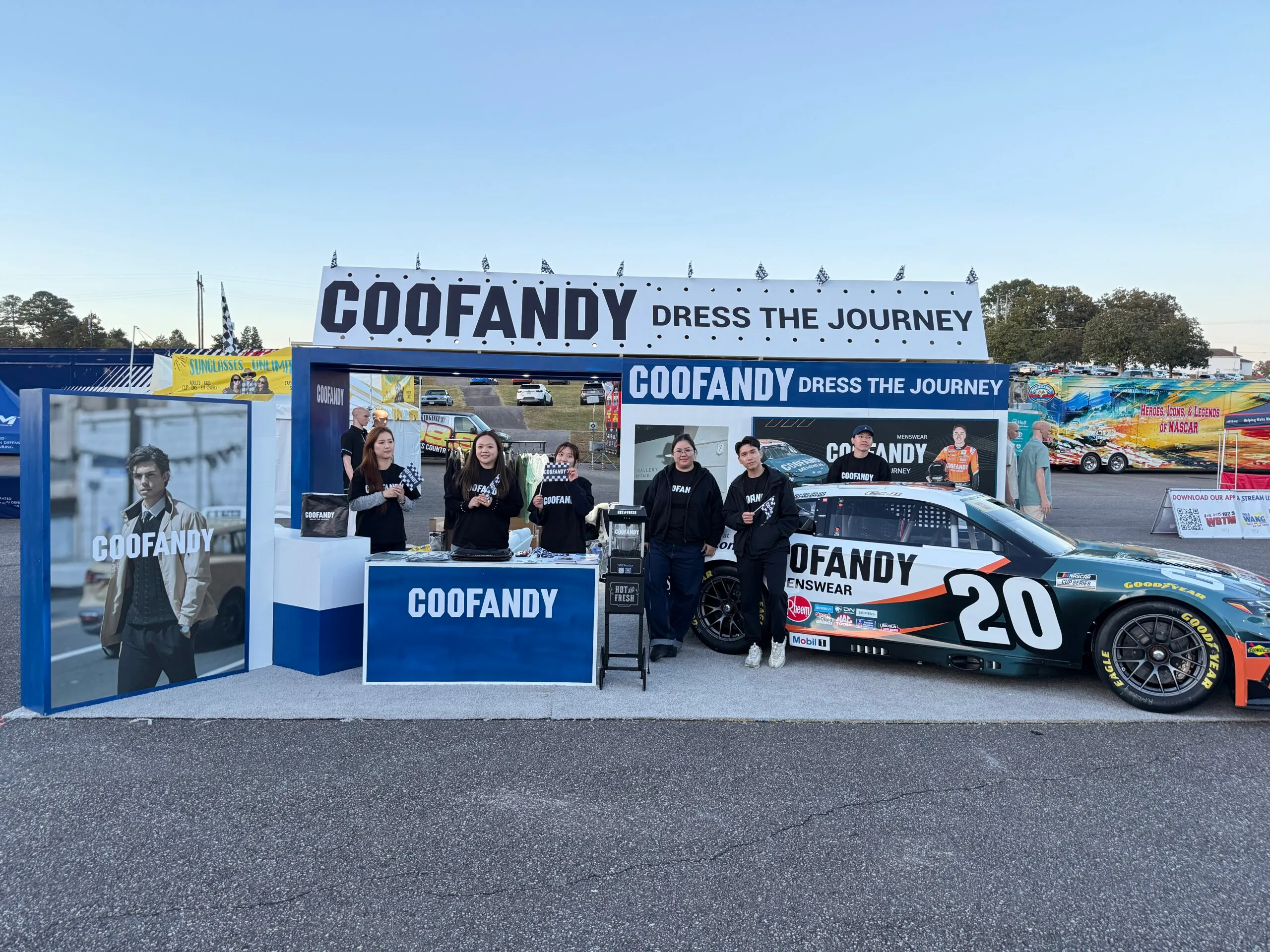 Coofandy booth photo 1 — Martinsville Speedway, Martinsville, VA