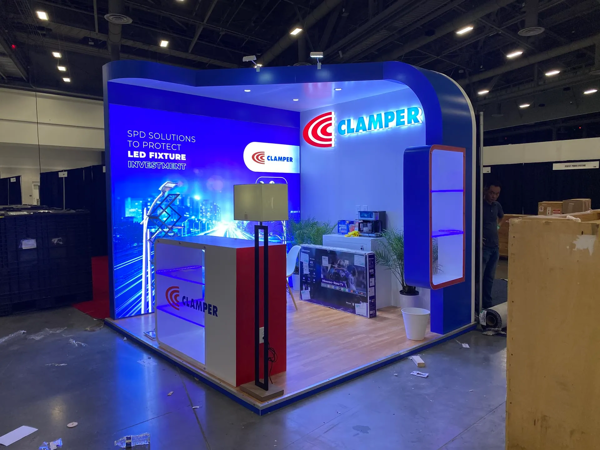 Clamper booth photo 2 — Light Fair 2022, las vegas,NV